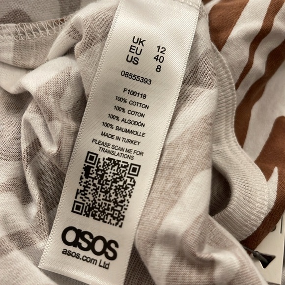 NWT asos animal print with peplum bottom size 8 - Picture 5 of 5